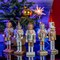 Ornativity Nutcracker Hanging Ornament Figures &#x2013; Gold and Silver Glittered Christmas Mini Wooden King and Soldier Nutcrackers Xmas Tree Ornament Set &#x2013; 5 Pieces